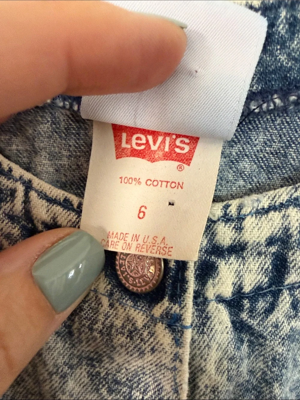 Vintage Little Levi's Acid Wash Denim Jumpsuit with Pocket Patch